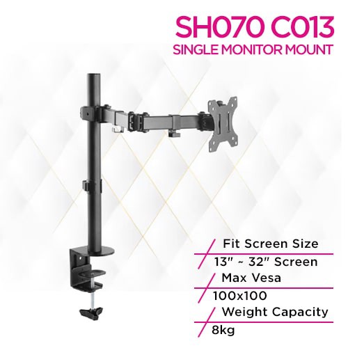 Skill Tech SH070 C013 Single Monitor Economy Stand
