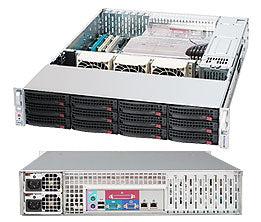 Supermicro 2U SuperChassis 826 12x3.5 SAS SATA 1200W SC826E16-R1200LPB