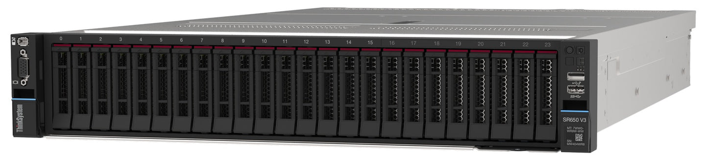 Lenovo ThinkSystem SR650 V3 Rack Server | Xeon Silver 4514Y / 64GB DDR5 / 1100W / DOS / 3-Year