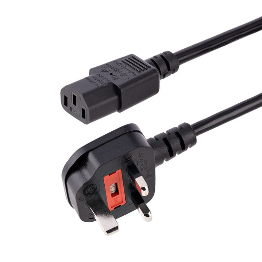 IEC C13 to BS1363 UK/Qatar 3-Pin Power Cable